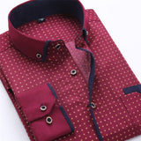 Jingquedai   Big Size 4XL Men Dress Shirt2022 New Arrival Long Sleeve Slim Fit Button Down Collar High Quality Printed Business Shirts MCL18 jinquedai