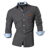 Jinquedai   Jeansian Men Casual Dress Shirts Fashion Desinger Stylish Long Sleeve Slim Fit jinquedai