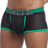 Jinquedai  New Sexy Men Underwear Boxer Breathable Mesh boxershorts men Male Underpants cueca Gay penis Man Panties Mens Trunks