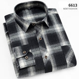 Jingquedai   brand men Yellow black Plaid Brushed Long Sleeve Shirt pocket Spring casual men&#39;s shirts flannel cotton soft fit jinquedai