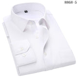 4XL 5XL 6XL 7XL 8XL Large Size Men&#39;s Business Casual Long Sleeved Shirt White Blue Black Smart Male Social Dress Shirts For Plus jinquedai