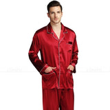 Mens Silk Satin Pajamas  Pyjamas  Set  Sleepwear Set  Loungewear  U.S. S,M,L,XL,XXL,XXXL,4XL__Fits All  Seasons jinquedai