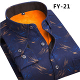 Winter warm shirt plus velvet thickening fashion print plaid shirt long sleeve men brand shirt dress shirt sizeL-5XL jinquedai