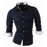 jeansian Spring Autumn Features Shirts Men Casual Jeans Shirt New Arrival Long Sleeve Casual Slim Fit Male Shirts Z034 jinquedai