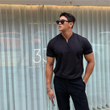 2022 New Arrived V neck short sleeve men t shirt Slim Fit t-shirt men Skinny casual summer tshirt camisetas hombre M-3XL jinquedai