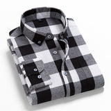 Spring Autumn Plaid Shirt Men Cotton New Male Casual Long Sleeve Shirt  High Quality  Man Clothes jinquedai