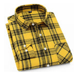 Spring Autumn Plaid Shirt Men Cotton New Male Casual Long Sleeve Shirt  High Quality  Man Clothes jinquedai