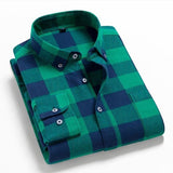 Spring Autumn Plaid Shirt Men Cotton New Male Casual Long Sleeve Shirt  High Quality  Man Clothes jinquedai