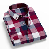 Spring Autumn Plaid Shirt Men Cotton New Male Casual Long Sleeve Shirt  High Quality  Man Clothes jinquedai