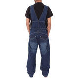 Jinquedai New Style Men Baggy Jeans Suspender Pants Fashion Multi-pockets Loose Denim Trousers  Jumpsuit Bib Pants Pocket Overalls S-5XL jinquedai