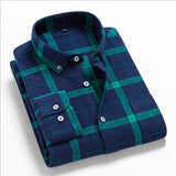 2021 Spring Autumn 100% Cotton  New Male Casual Long Sleeve Shirt Warm Man Clothes Flannel Plaid Shirt Men Plus Size 3XL 4XL jinquedai