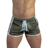 Jinquedai Men Summer Shorts Solid Color Swim Breathable Male Hollow Out Shorts Casual  Mesh Beach Trunks Casual Short jinquedai