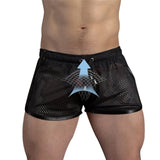 Jinquedai Men Summer Shorts Solid Color Swim Breathable Male Hollow Out Shorts Casual  Mesh Beach Trunks Casual Short jinquedai