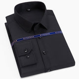 Jingquedai   top Quality Men Dress Shirt Non Iron Fashion Long Sleeve Business Formal Regular Fit Office Camisa Social Masculina jinquedai