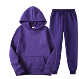 Spring New Men Casual Sets Brand Men Solid Hoodie + Pants Two-Pieces Casual Tracksuit Sportswear Hoodies Set Suit Male jinquedai