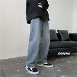 Jinquedai Men Jeans Autumn Male Trousers Cozy Breathable Retro Loose All-match Korean Trendy Streetwear Students Ulzzang Chic Wide Leg 3XL jinquedai