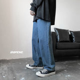 Jinquedai Men Jeans Autumn Male Trousers Cozy Breathable Retro Loose All-match Korean Trendy Streetwear Students Ulzzang Chic Wide Leg 3XL jinquedai