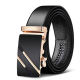 Men Belts Automatic Buckle Belt Genune Leather High Quality Belts For Men Leather Strap Casual  Buises  for Jeans jinquedai