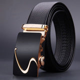 Men Belts Automatic Buckle Belt Genune Leather High Quality Belts For Men Leather Strap Casual  Buises  for Jeans jinquedai