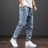 Jinquedai Spring Summer Black Blue Cargo Jeans Men Streetwear Denim Jogger Pants Men Baggy Harem Jean Trousers Plus Size 6XL 7XL 8XL jinquedai