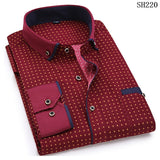 Fashion Print Casual Men Long Sleeve Button Shirt Stitching Pocket Design Fabric Soft Comfortable For Men Dress Slim Fit 4XL 8XL jinquedai
