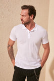 Trendyol Male Colar Jacquard Polo Collar T-Shirt TMNSS20PO0009 Men &#39;S Clothing Fashion Summer Spring Male Top T-shirt футболка jinquedai