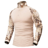 ReFire Gear Army Combat T shirt Men Long Sleeve Tactical T-Shirt Solid Cotton Military Shirt Man Navy Blue Hunt Airsoft T Shirts jinquedai