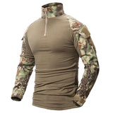 ReFire Gear Army Combat T shirt Men Long Sleeve Tactical T-Shirt Solid Cotton Military Shirt Man Navy Blue Hunt Airsoft T Shirts jinquedai
