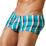 SEOBEAN 100% Cotton Men's Boxers Classic Plaid Boxer Shorts Mens Underwear Panties Home Shorts Sleep Lounge Pajama Shorts