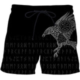 Jinquedai  viking Summer New Casual Shorts Men Beach Breathable Quick Dry Loose Shorts Men&#39;s Fashion  Print Short Pants Couple Shorts Male jinquedai