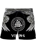 Jinquedai  viking Summer New Casual Shorts Men Beach Breathable Quick Dry Loose Shorts Men&#39;s Fashion  Print Short Pants Couple Shorts Male jinquedai