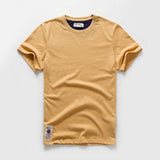 Jingquedai Men&#39;s T-shirt Cotton Solid Color t shirt Men Causal O-neck Basic Tshirt Male High Quality Classical Tops jinquedai
