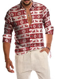Jingquedai    butterfly print shirt, tight shirt, men&#39;s long sleeve shirt, cotton e-shirt jinquedai
