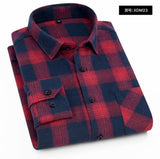 Spring Autumn Plaid Shirt Men Cotton New Male Casual Long Sleeve Shirt  High Quality  Man Clothes jinquedai