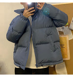 Jingquedai  Men Harajuku Colorful Bubble Coat Winter Jacket 2022 Mens Streetwear Hip Hop Parka Korean Black Clothes Puffer Jackets jinquedai