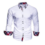 Men&#39;s business shirt long-sleeved slim-fit formal casual shirt Camisa Masculina size S-3XL jinquedai