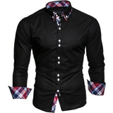 Men&#39;s business shirt long-sleeved slim-fit formal casual shirt Camisa Masculina size S-3XL jinquedai