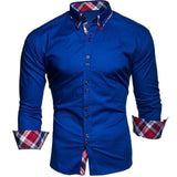 Men&#39;s business shirt long-sleeved slim-fit formal casual shirt Camisa Masculina size S-3XL jinquedai