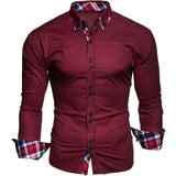 Men&#39;s business shirt long-sleeved slim-fit formal casual shirt Camisa Masculina size S-3XL jinquedai