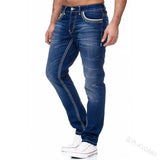 Straight Jeans Men High Waist Jean Spring Summer Boyfriend Jeans Streetwear Skinny Cacual Designer Long Denim Pants Trousers jinquedai