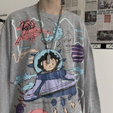 Harajuku Men&#39;s Long Sleeve T-shirts Autumn Gothic Vintage Print Ulzzang Cozy Fashion Streetwear Baggy Korean Trendy BF Plus Tops jinquedai