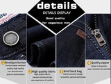 Jinquedai  Top Brand Best Price Comfort Straight Denim Pants Men Jeans Business Casual Elastic Male High Quality Trousers jinquedai