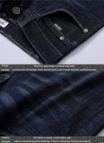 Jinquedai  Top Brand Best Price Comfort Straight Denim Pants Men Jeans Business Casual Elastic Male High Quality Trousers jinquedai