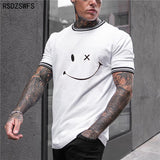 Summer New Fashion Trendy Men&#39;s Casual T-shirt 3d Printing Smiley Face T-shirt Men&#39;s Short-sleeved O-neck 3d Printing Xxs-5XL jinquedai