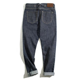 Jingquedai Madden Toolkit Vintage Denim Pants American Retro Amekaji 14.8 OZ Heavy Weight Straight Wide Leg Spring Blue Oversize Jeans jinquedai