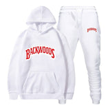 fashion brand Backwoods Men&#39;s Set Fleece Hoodie Pant Thick Warm Tracksuit Sportswear Hooded Track Suits Male Sweatsuit Tracksuit jinquedai