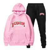 fashion brand Backwoods Men&#39;s Set Fleece Hoodie Pant Thick Warm Tracksuit Sportswear Hooded Track Suits Male Sweatsuit Tracksuit jinquedai
