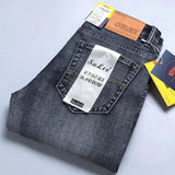 SULEE Top Brand New Men&#39;s Jeans Business Casual Elastic Comfort Straight Denim Pants Male High Quality Brand Trousers jinquedai
