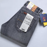 SULEE Top Brand New Men&#39;s Jeans Business Casual Elastic Comfort Straight Denim Pants Male High Quality Brand Trousers jinquedai