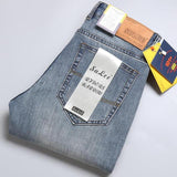 SULEE Top Brand New Men&#39;s Jeans Business Casual Elastic Comfort Straight Denim Pants Male High Quality Brand Trousers jinquedai
